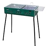 FEANG Grill Doppelzweck BBQ Barbecue Grill Tragbare Holzkohle Outdoor Burner Faltbare Holzkohle Raucher BBQ für Picknickgarten Grillwerkzeug