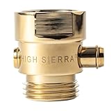 High Sierra® - Shower Head Pause & Pressure Control Valve - Solid Metal – Push-Button Valve Easily Controls the Flow of Water or Shuts It Off to Just a Trickle - Polished Brass Finish