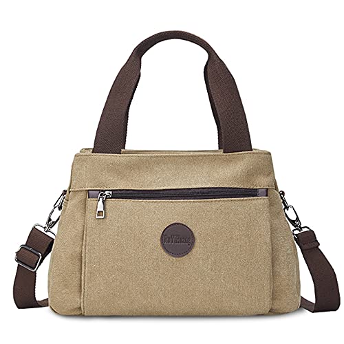 FANDARE Bolsos de Mujer Bolsos de Mano para Mujer Lona Bandolera Bolsos de Mensajero Conmutar Bolso...