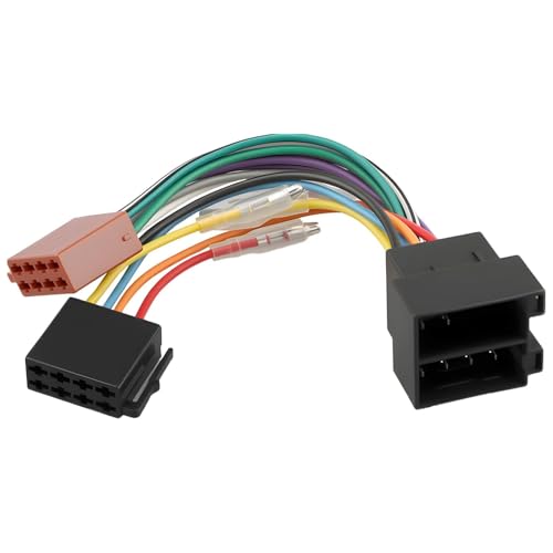 Cable Adaptateur Faisceau ISO Autoradio Universal Compatible avec 16 pin Connecteur Compatible avec Renault Kangoo/Mercedes Citan 2012-2021,FORD/Kenwood JVC