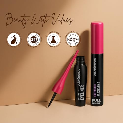 Image of Coloressence Eyetastic Duo Eyeliner and Mascara Combo | Long Lasting | Full Volumizing | Smudgeproof | Water-Resistant