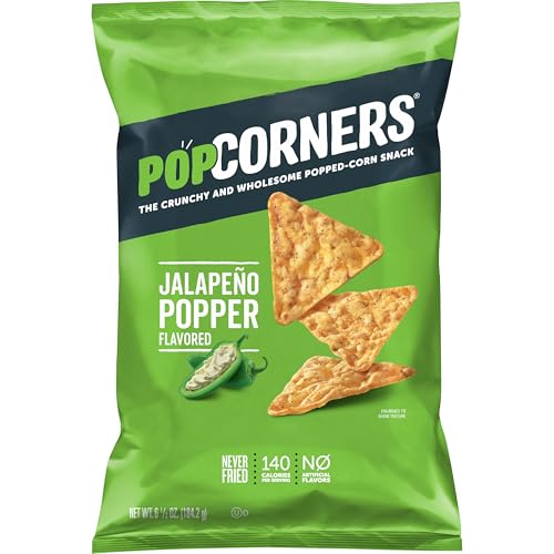 PopCorners Jalapeno Popper Popped Corn Snacks, 6.5 Oz