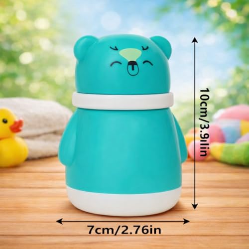 Image of Baby Skin Care Powder Talcum Puff Case Cum Container Box Reusable Refillable for Baby Body And Face Grooming BPA Free (DESIGN 6)