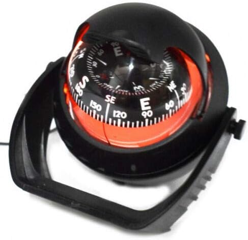 LED Light Marine Compass 360° Pivoting Electronic Ball Navigation for Car Boat