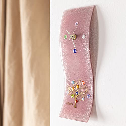 Sospiri Venezia Wall Clock Murano Glass Silent Mechanism Decorated with Murrines and Gold Leaf Gift Handmade Made in Italy (10x30) - Image 4