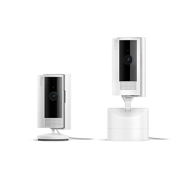 Ring Pan-Tilt Indoor Cam, White with Ring Indoor Cam (2nd Gen), White