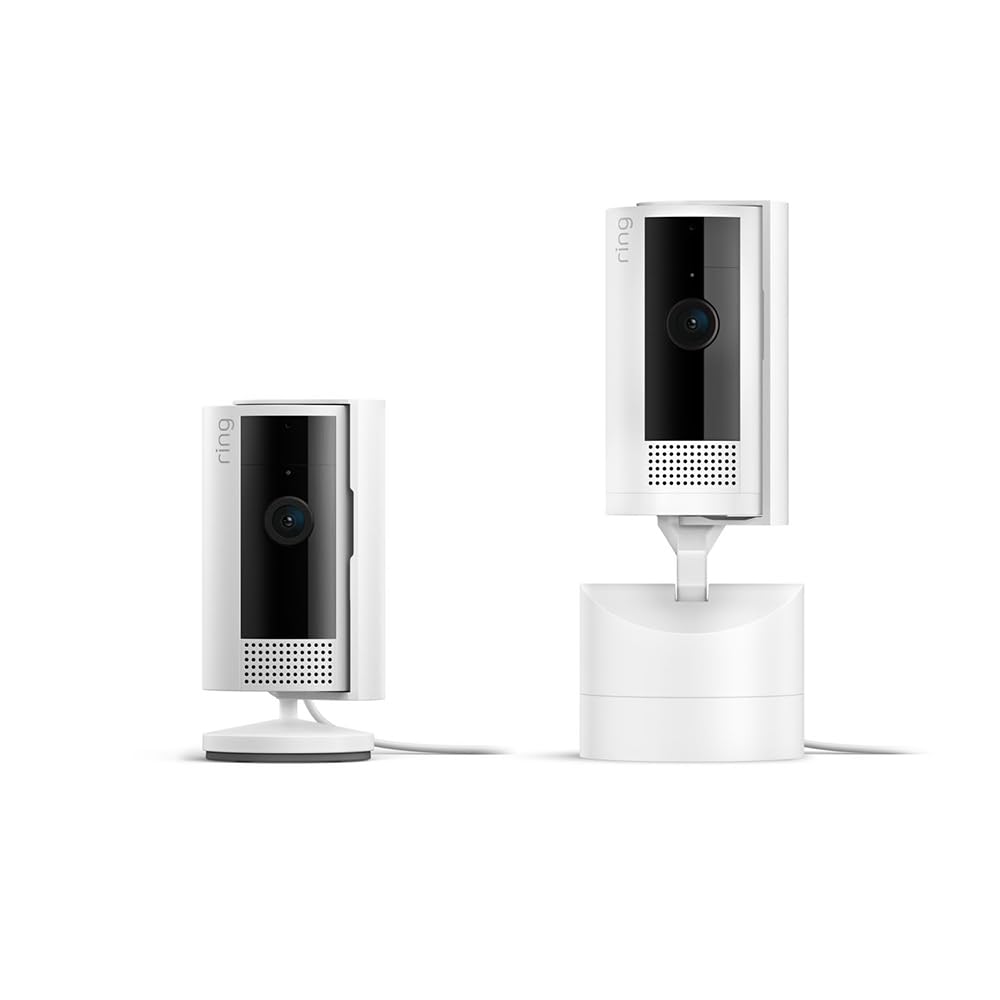 Ring Pan-Tilt Indoor Cam, White with Ring Indoor Cam (2nd Gen), W...