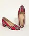 SKYSTERRY Red Plaid Women's Pumps Chunky Block Closed Round Toe Heels Low Heel Comfortable Casual Dress Shoes for Business Work Wedding 2 Inch Size 9