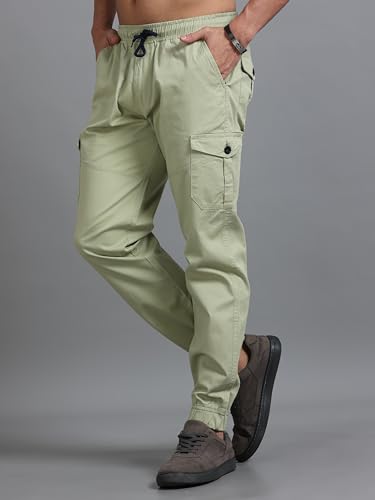 Image of U.S. Pitchers Mens Twill Laffer Cargo Joggers I 6 Pocket Utility Pants I Stylish Comfort Fit I 12 Colors I Sizes 30 to 38