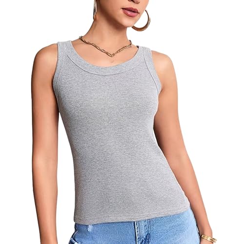 Camisola casual con escote de pala para mujer top de yoga fitness verano sin mangas