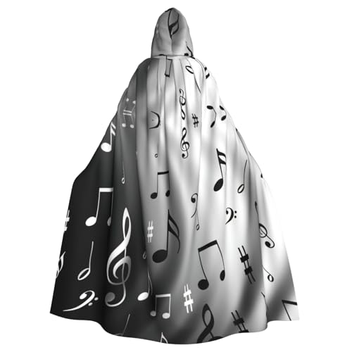 YQxwJL Bata con estampado de notas musicales, disfraz de