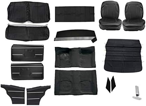 Basic Black Interior Kit, 1968 Camaro Coupe, Bucket Seats