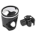 FLEXMAN Bike Cup Holder, Cycles Bike Water Bottle Holder, Adjustable Clip Suits 2 to 4.5cm Diameter Pipes, 360° Rotatable Bicycle Water Bottle Cage for Road Bicycles, Mountain Bicycles, Motorcycle