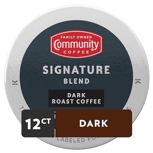 Image of Community Coffee Signature Blend, Dark Roast Single-Serve Keurig K-Cup Pods, 12 Count (Pack of 1)