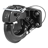 CURT 48210 Pintle Hook Hitch 20,000 lbs, Fits 2-1/2 to 3-Inch Lunette Ring, Mount Required