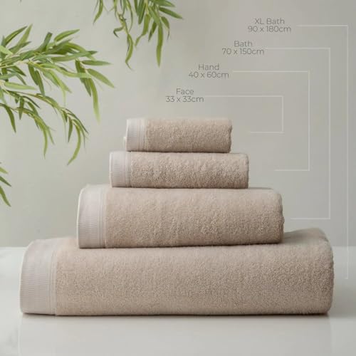 Image of Spread Spain Bamboo Towels for Bath, Towels for Bath Large Size, Bamboo Bath Towel High Absorbent & Soft, 360 GSM, 4pc Set Bath Towel for Men /Women