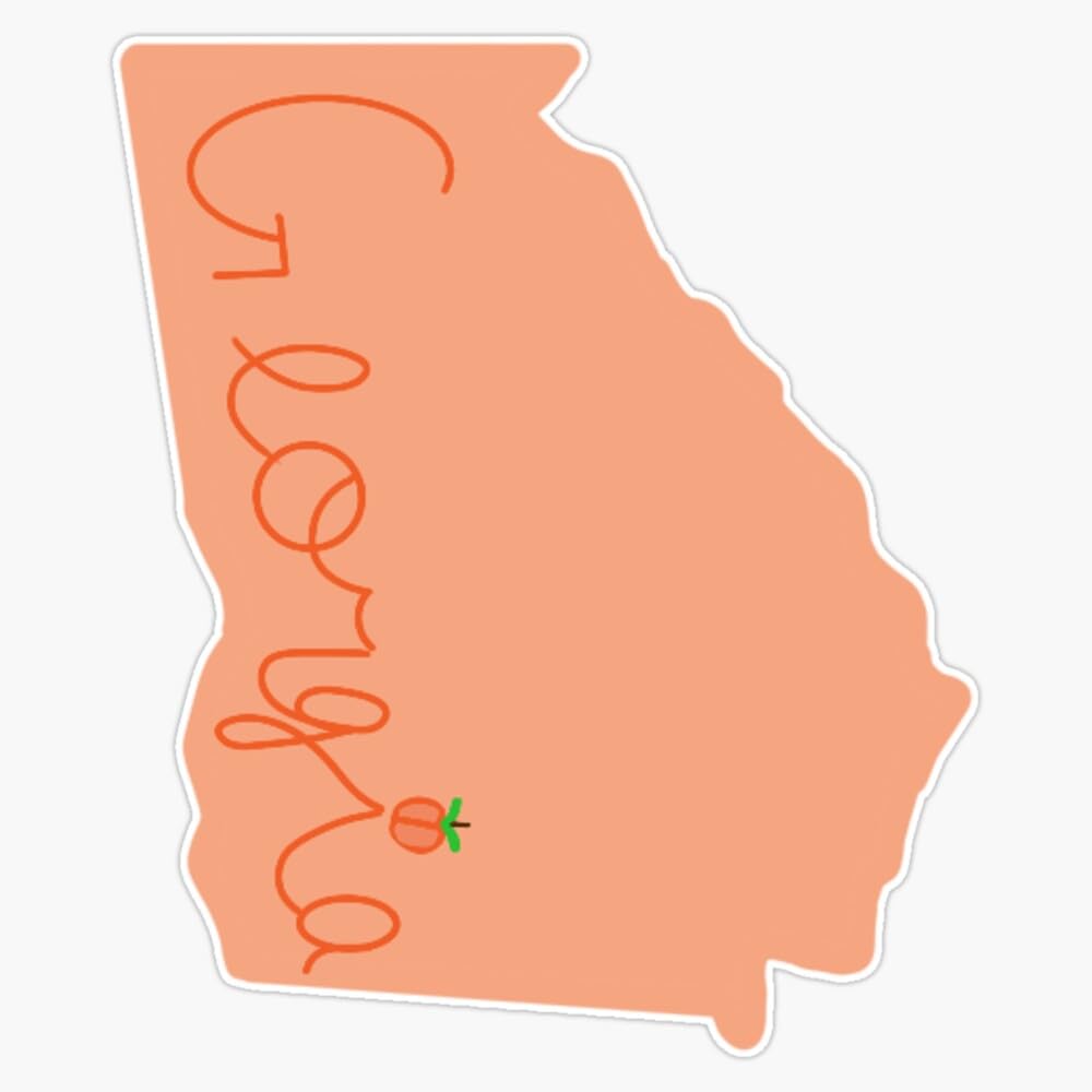 Georgia Sticker Vinyl Waterproof Sticker Decal Car Laptop Wall Window Bumper Sticker 5"