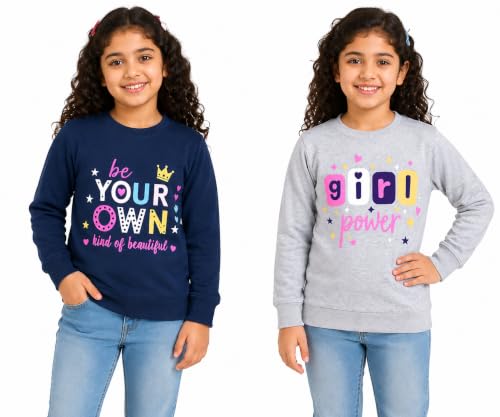 Image of NammaBaby Girls Cotton Round Neck Sweatshirt
