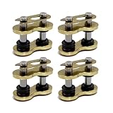 Zosgrew 4-Pack 525 Chain Connecting Master Link, High Performance Drive Chains with O-Ring, Automotive Drive Train Parts for ATV Quad Dirt Bike (Gold #525)