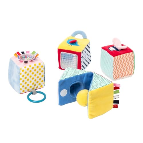 oxybul | 4 Cubes d'éveil en Tissu | 6 Mois - 2 Ans