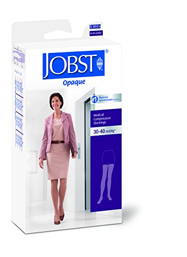 Image of Compression Stockings Opaque 30 40 Thigh High Closed Toe Dot ESP Md