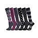 Olivcker 6PC Knee High Socks Soft Comfort for Women Fashion Funny Stylish Trendy Outdoor Outfits