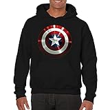 Sudadera Capitan America the Fan Tee Sudadera de Hombre Capitan America Vengadores Ironman Hulk Thor 005 XXL
