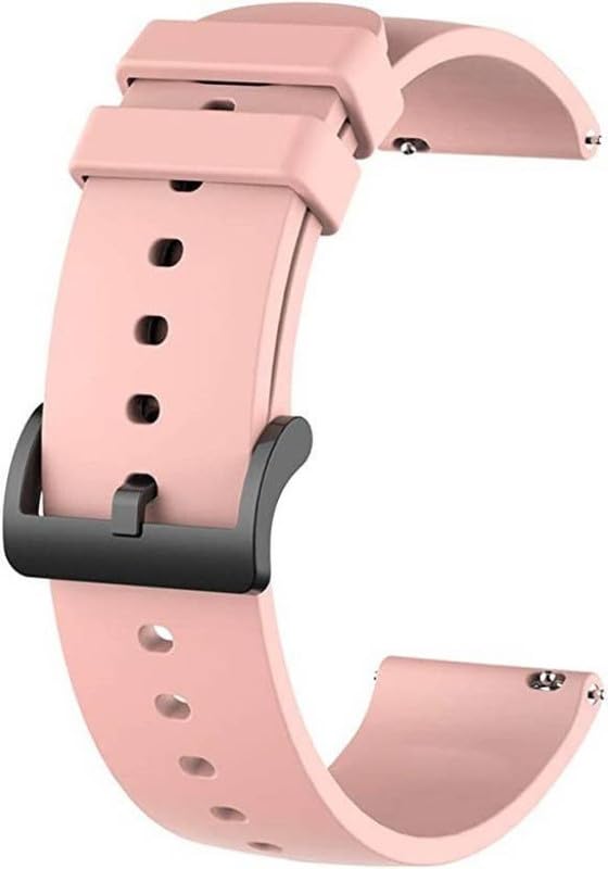 PRIAVY 22mm Watch Straps Smart Watch Straps for Men Belt Starp Smartwatch Band Silicone Smart Watch Strap Compatible for Replacement Wrist Strap with Black Buckle for All Watches (Pink) (B0CP3SGNWZ) Amazon Price History, Amazon Price Tracker