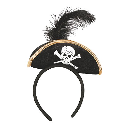 Fun Express - Plush Pirate Headband for Halloween - Apparel Accessories - Costume Accessories - Costume Props - Halloween - 1 Piece