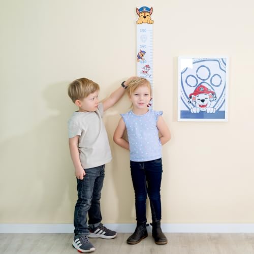 Miniatura 2 de Roba Paw Patrol Gráfico De Crecimiento De Madera Para Niños - Escala De 70 Cm A 150 Cm - Regla De Medida Y Decoración Para Habitación De Niños - Diseño De Perro - Azul-Gris Blanco