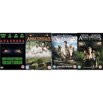 Anaconda 1-4 Complete Collection DVD - Anaconda / Anacondas / Anaconda 3 : Offspring / Anaconda : Trial Of Blood DVD - Anaconda 4 Film Complete Collection DVD