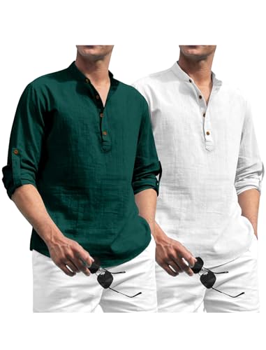 Image of Zombom Men's Kurta || Chinese Collar Long Sleeves || Straight Hip Length Kurtas || Short Kurta for Men || for Festival || Function || Occasion Wear Fancy Kurta for || Best Gifts for Men
