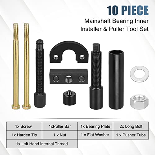 Image of AUFER Transmission Mainshaft Bearing Race Tool Compatible with for Big Twin 1984-present Inner Race Installer Puller