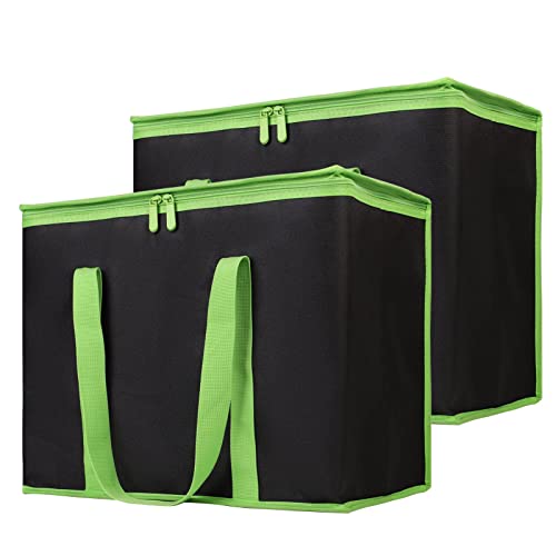 Bodaon 2-Pack Insulated Pizza Delivery Bags, X-Large Reusable Grocery Shopping