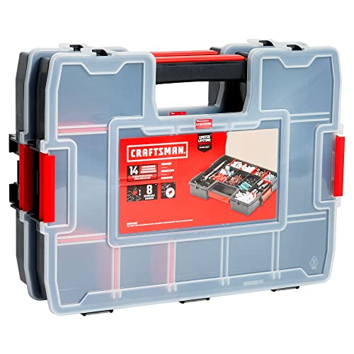 Image of CRAFTSMAN Tool Organizer, 2-Packs with 14-Compartments, Lid Includes Secure Latch (CMST60944M)