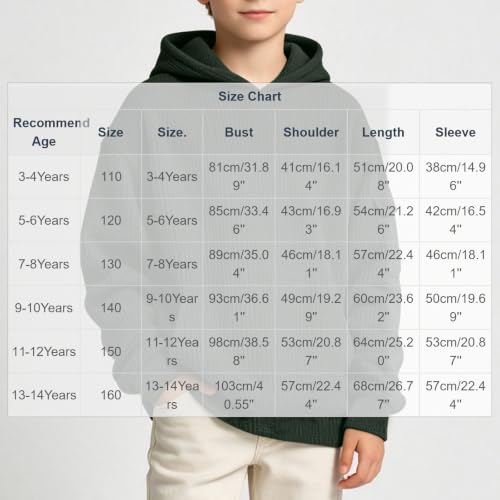 Teen Hoodies Boys Boys Hoodies Waffle Toddler Sweatshirt Long Sleeve with Pocket Pullover Girls Back To School Clothes Capsule Wardrobe Clothing Set Sudadera Para Niños Army Green - image 4