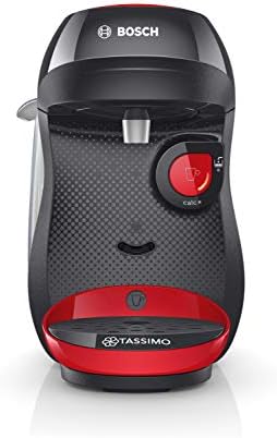TASSIMO by Bosch HAPPY TAS1003GB Coffee Machine, 1400 Watt, 0.7 Litre - Black & Red