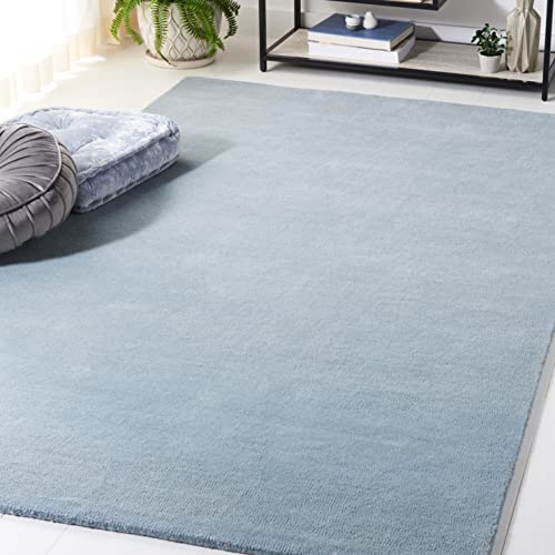 Tapete SAFAVIEH 6 ft x 9 ft azul de lana hecho a mano miniatura 1