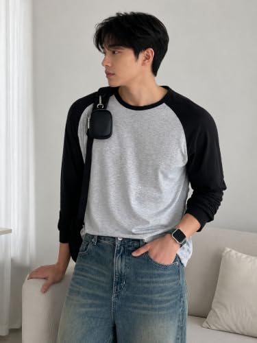 Image of Colorblock Men Round Neck Multicolor T-Shirt
