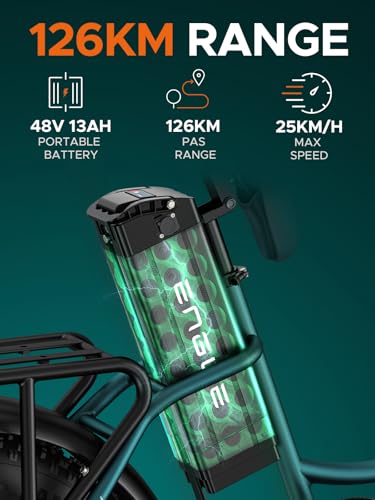ENGWE L20 Boost Elektrofahrrad für Erwachsene, herausnehmbarer Akku mit 48V 13Ah, Reichweite bis zu 126KM, 20×4,0 Fat-Reifen, 7 Gänge Ebike – Bild 4