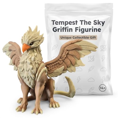 Mythical Griffin Collectible Figurine - Striking Fantasy Desk Accent for Home Decor and Gift Giving - 3D Printed in Canada