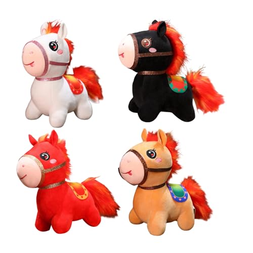 Peluche cheval chinois Nouvel An : suspensions incassables pour décoration de fête