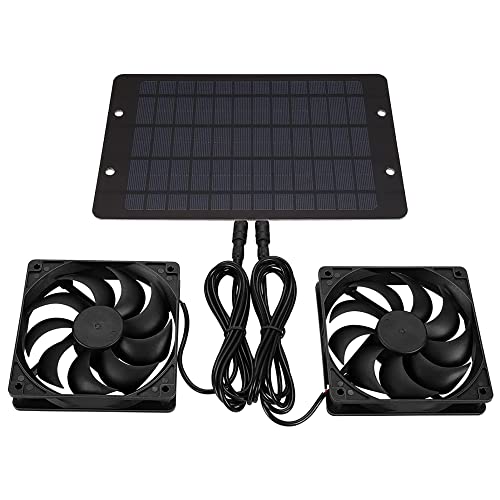 Ventilador solar de doble escape resistente a la lluvia de 10w 2
