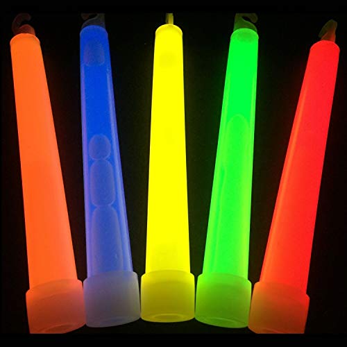Glow With Us Glow Sticks Bulk Wholesale, 200 6” Industrial Grade Light Sticks+200 Free Glow Bracelets! Assorted Bright Colors, Glow 12-14 Hrs, Safety Glow Stick with 3-Year Shelf Life, Brand