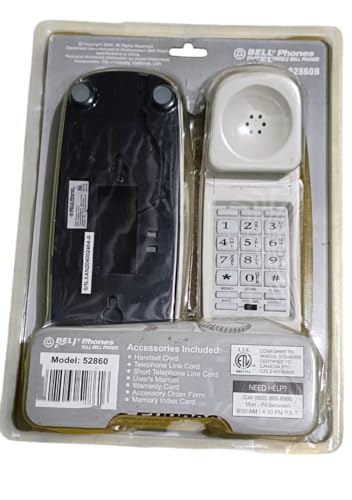 North-Western-Bell-Phones-52860-Bell-Trimline-Corded-52860B-White-Lighted-Keypad