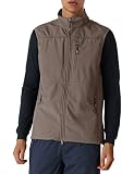 Outdoor Ventures Men's Running Vest Outerwear, Lightweight Windproof Fleece-Lined Softshell Sleevele