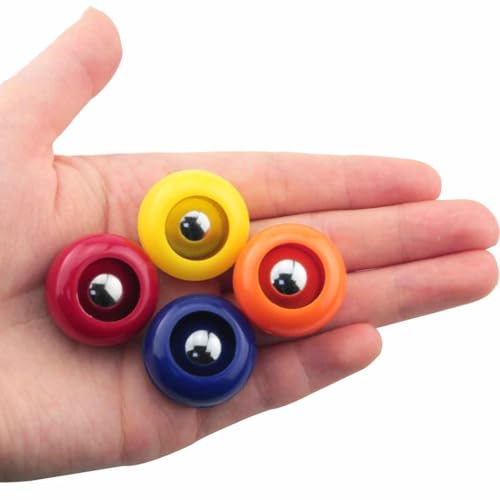 WHYHKJ 16PCS Mini Shuffleboard Replacement Curling Accessories Red Blue Yellow Orange 4 Each 1x 0.55 inch Pool Bowling Curling Ball Accessories Tabletop Equipment Roller Set