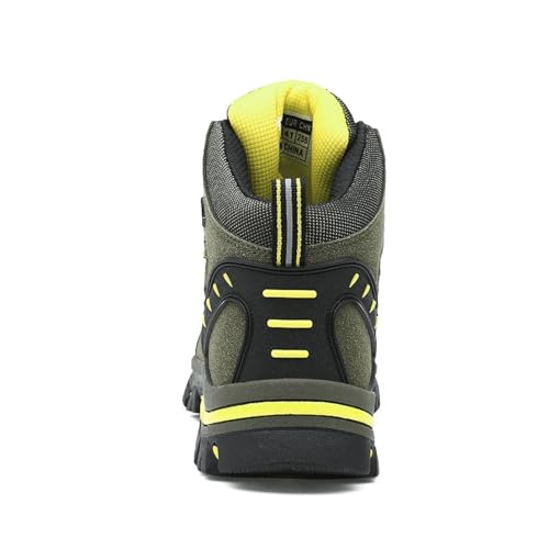 WOWEI Wanderstiefel Wanderschuhe wasserdichte Outdoor Sportlich Gleitsicher Bequem Leicht Bergstiefel Trekking Schuhe Damen Herren Wanderhalbschuhe, Armee Grün-1, 39 EU