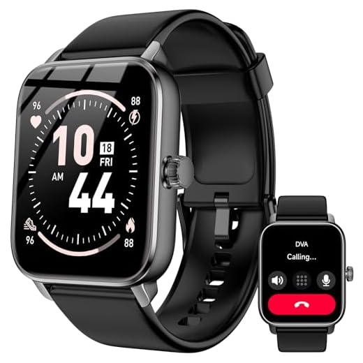 Smart Watches for Men Women, 1.85" HD Touch Screen Fitness Tracker with Bluetooth Calling & Alexa, IP68 Waterproof, 120 Sports Modes, Heart Rate Sleep Monitor, 7 Days Battery for iOS Android (Black)