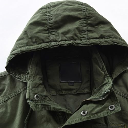 Men's Cotton Windbreaker Hooded Jacket Male Winter Military Thin Parka Coat Casual Parka Cargo Skinny Outwear3